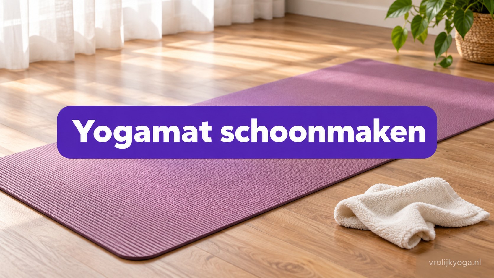 Yogamat schoonmaken — illustratief headerbeeld